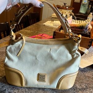 Dooney & Bourke Cream and Tan Shoulder Bag
